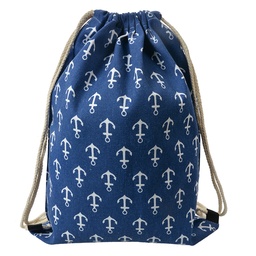 [JZBG0310] Zaino Blu Bianco 34x1x43 cm