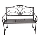 Clayre & Eef Gartenbank 117x50x98 cm Braun Metall