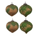 Weihnachtskugeln 4er Set Braun 27x26x13 cm / Ø 15x15 cm