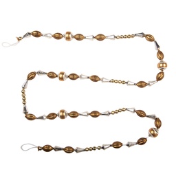 [66543] Decoration garland Christmas Gold colored Silver colored Ø 2x180 cm