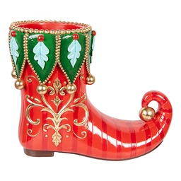 [5PR0178] Flower Pot Inside Boot Red Green 55x28x44 cm
