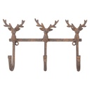 Wall Coat Rack Brown 27x5x15 cm