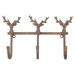 [6Y5948] Porte-manteau mural Marron 27x5x15 cm