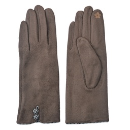 [JZGL0036CH] Winter Gloves Brown 8x24 cm