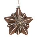 Palla di natale Marrone Color argento 10x8x9 cm