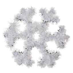 [65570] Décoration de Noël Flocon de neige Blanc 29x1x29 cm