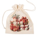 Sacchetto del regalo Bianco Rosso 21x1x25 cm