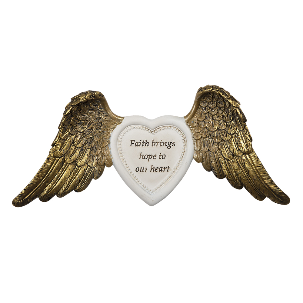 Wall Decoration Wings Gold 24x2x10 cm