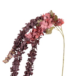 [6PL0415PA] Branche de décoration avec fleurs Violet Vert 14x14x135 cm