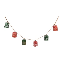 [6Y6016] Décoration guirlande Noël Rouge Vert 150x12x17 cm