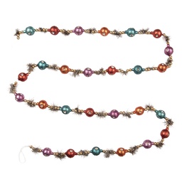 [66551] Decorazione ghirlanda di natale Color argento Rosso Ø 2x180 cm
