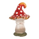 Clayre & Eef Dekorationsfigur Pilz 11x11x16 cm Rot Keramik