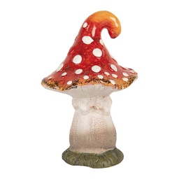 Clayre & Eef Dekorationsfigur Pilz 11x11x16 cm Rot Keramik