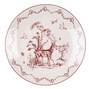 Tableware Diner Plate Beige Red Ø 20x2 cm