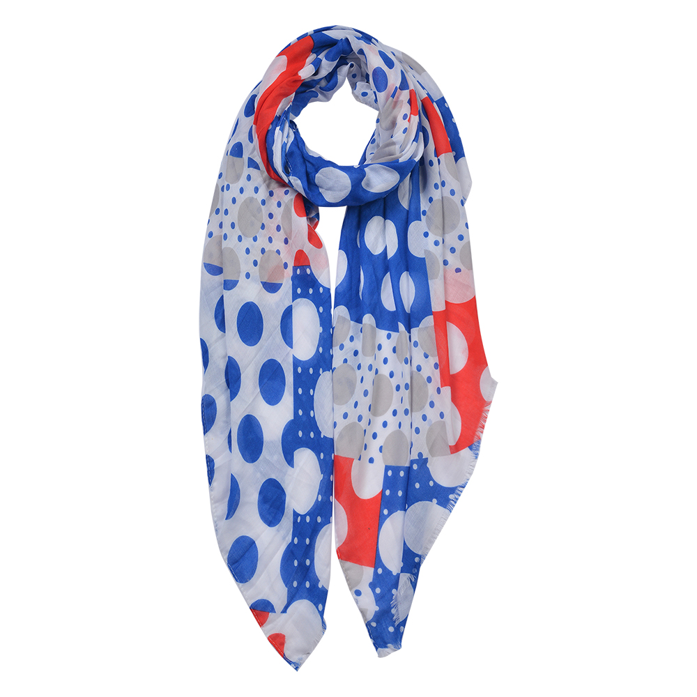 Foulard Donna stampato Blu 90x180 cm
