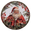 Plaque de fond Blanc Rouge Ø 40x1 cm