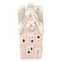 Décoration Maison Rose Gris LED 11x10x24 cm