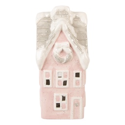[6CE2220P] Décoration Maison Rose Gris LED 11x10x24 cm