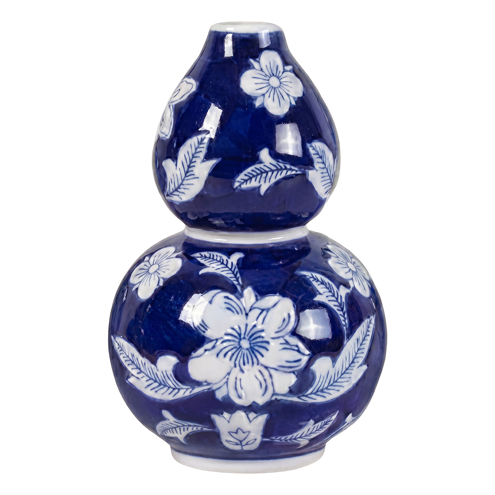 Vase Blanc Bleu Ø 13x21 cm