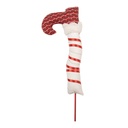 Decorazione Natale Gamba da elfo di Natale Bianco Rosso 18x5x52 cm