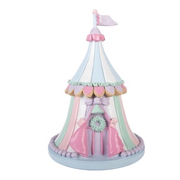 [6PR6247] Décoration Chapiteau de cirque Rose Bleu Ø 20x29 cm