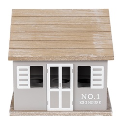 [6H2069] Egg Cabinet House Grey Brown 20x14x18 cm