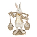 Deko Kaninchen Beige, Braun 12x6x17 cm