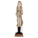 Christmas Decoration Santa Claus Grey 10x10x42 cm