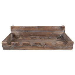 [5H0642] Portabottiglie Vino Marrone 57x28x14 cm