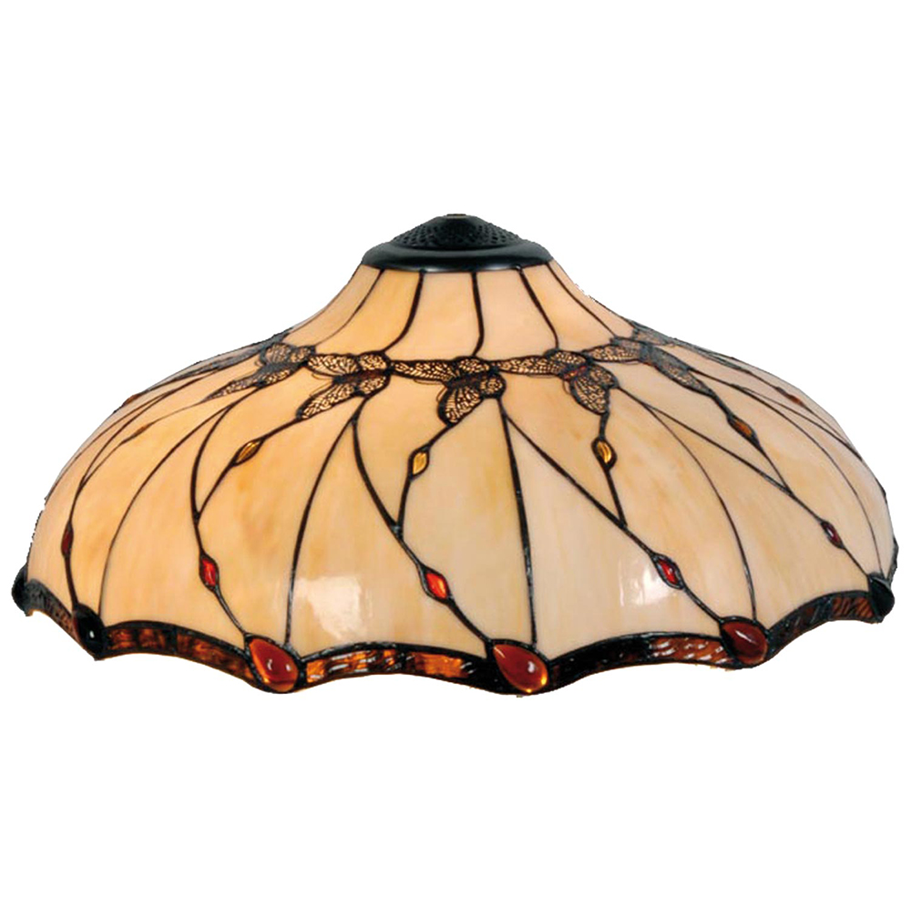 Paralume Tiffany Beige, Marrone Ø 51x21 cm
