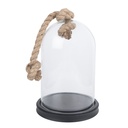 Glass Cloche Black Ø 17x28 cm