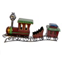 Decorazione Treno Rosso Verde 70x15x36 cm