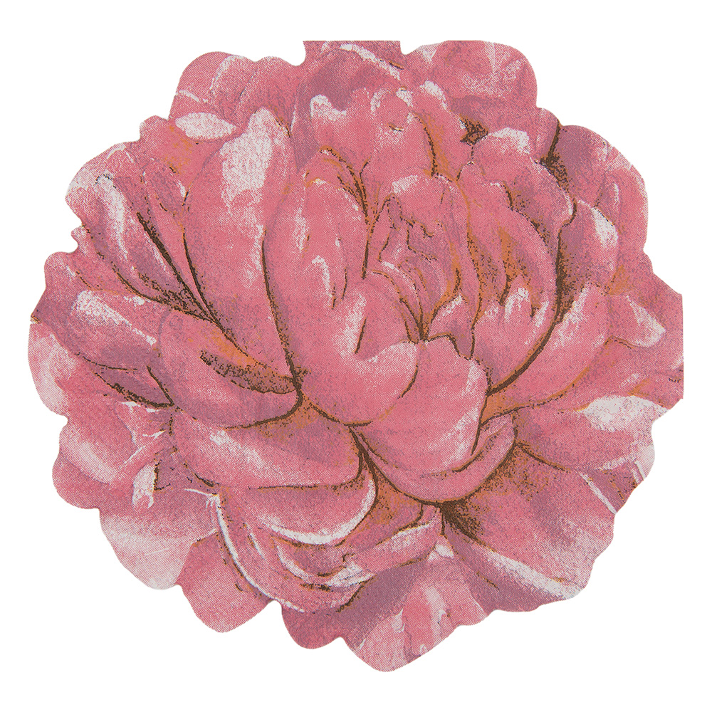 Serviettes en papier Rose Blanc 33x33 cm (20)