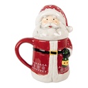 Mug with Lid Red White 15x10x19 cm / 450 ml