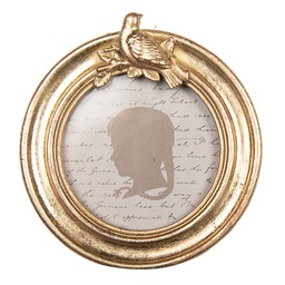 [2F1326] Picture Frame Gold colored 10x2x11 cm / Ø 8 cm