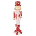 Decoration nutcracker Red White 7x7x23 cm