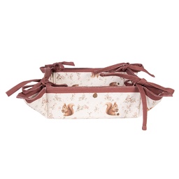 [TST47] Brotkorb Beige Braun 35x35x8 cm