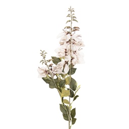 [5PL0261W] Branche de décoration avec fleurs Blanc Vert 10x13x100 cm