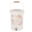 Pedal Bin White Pink 25x27x32 cm