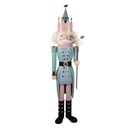 Decoration Nutcracker Blue Pink 43x35x171 cm