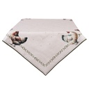 Tovaglia Quadrata Beige Marrone 100x100 cm