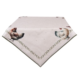 [BYC01] Tischdecke Quadratisch Beige Braun 100x100 cm