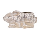 Flower Pot Inside Rabbit Beige Brown 30x17x13 cm