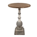 Tavolino rotondo Marrone Beige Ø 51x71 cm