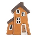 Dekoration Haus Orange Grau 16x11x22 cm