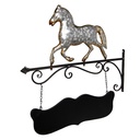 Insegna Cavallo Grigio Nero 66x3x67 cm