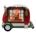 Muziekdoos caravan met LED 27x11x19 cm / 3xAA