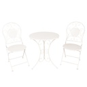 Bistro Set Bistro Table Bistro Chairs 3 parts White Ø 60x70 / 40x40x92 cm (2)