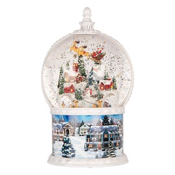 [6PR6155] Boule à neige avec LED Blanc Bleu Ø 16x26 cm / 3xAA