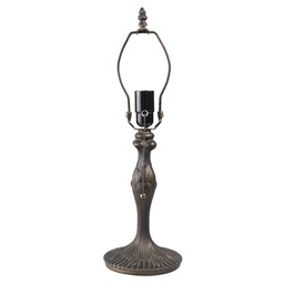 [5LL-9318] Lamp Base Table Lamp Tiffany Brown Ø 15x42 cm E27/max 1x60W